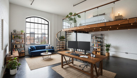 Creative Workspace Interior Room Background