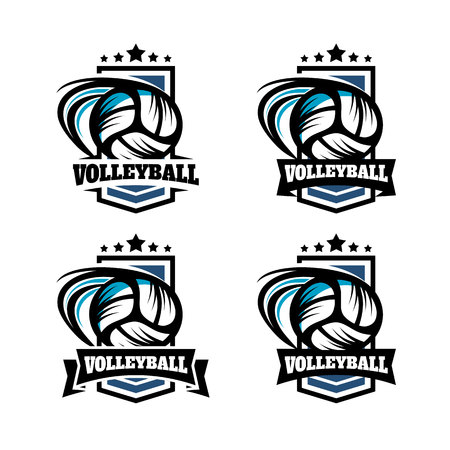 Volleyball Army Badge Logoのイラスト素材
