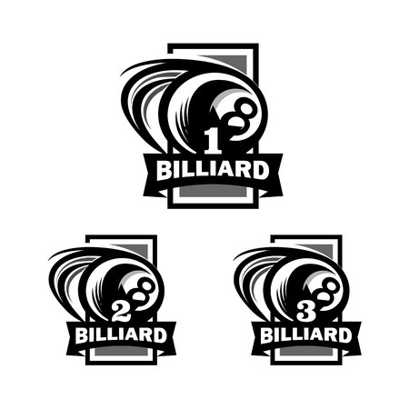 Billiard Number Badge Logoのイラスト素材