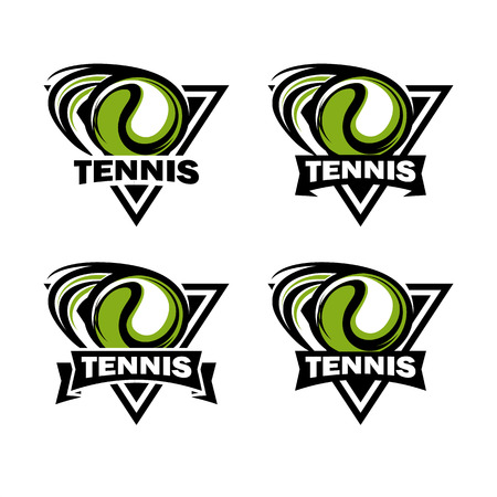 Tennis Triangle Badge Logo Vector illustration.のイラスト素材