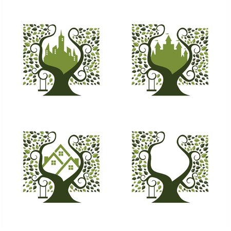 City Park Logo Set of 4のイラスト素材