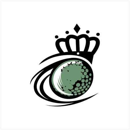 Golf Ball Queen Logo Vectorのイラスト素材