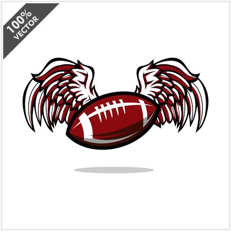 Football ball wing logo vectorのイラスト素材