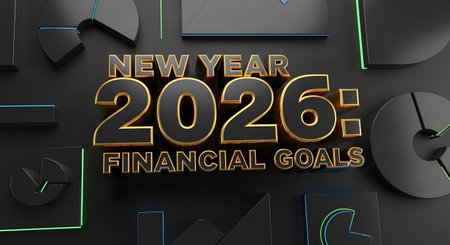Setting financial goals for 2026 Business strategy development Investment planning Accounting and data analysis visualizationの素材