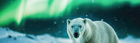 Polar bear (Ursus maritimus) in the snowの素材