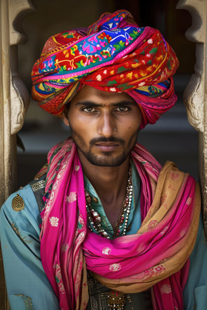 Portrait of a sadhuの素材