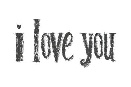 Ich liebe dich. Hand drawn lettering. Ink illustration. Modern brush calligraphy. Isolated on white background.の素材