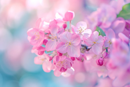 Cherry blossoms in spring time with bokeh background.の素材