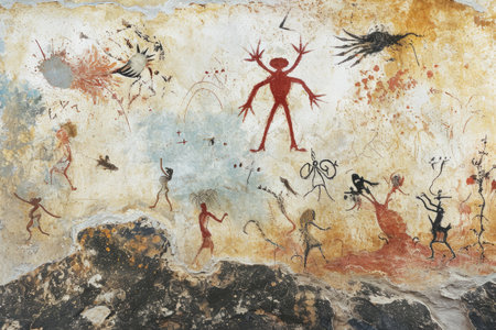 Terracotta painting in Cappadocia, Turkeyの素材