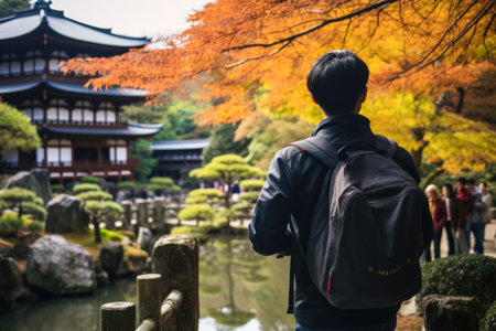 Tourist at Kiyomizu-dera temple in Kyoto, Japanの素材