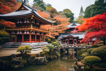 Beautiful Architecture in Kiyomizu-dera Temple Kyoto Japanの素材