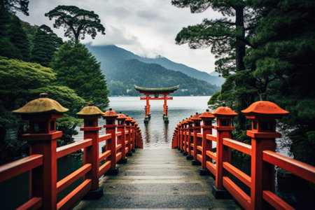 Shinto shrine in Kyoto, Japanの素材