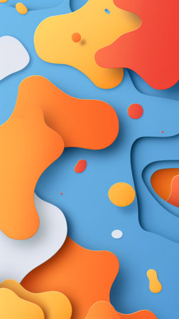 Paper cut background. Abstract 3d paper carve template, layout for business presentations, flyers, posters, invitationsの素材