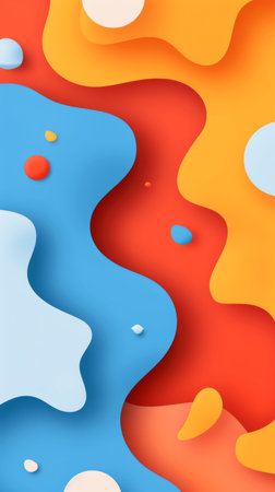 3D abstract background with paper cut shapes. Vector design layout for business presentations, flyers, posters, invitationsの素材