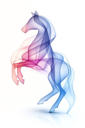 Abstract horse on a white background. Vector illustration. Eps 10.の素材