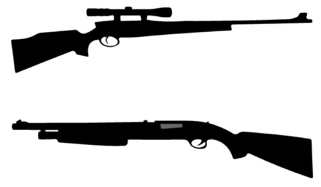 dangerous firearms - vector ilustrationのイラスト素材