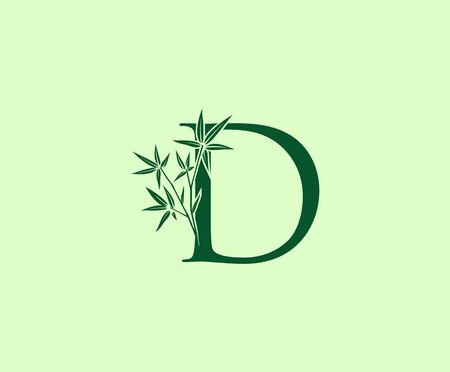 Bamboo D Letter logo icon designのイラスト素材