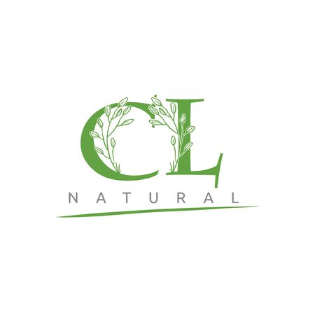 Green Nature CL Letter Logoのイラスト素材