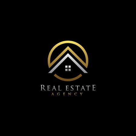 Circle Gold House , Real estateのイラスト素材