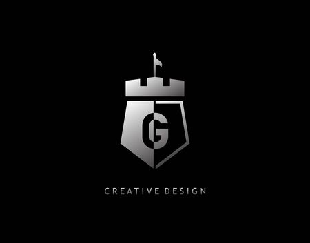 Vector Of G Letter Silver Shield Icon Id Royalty Free Image Stocklib