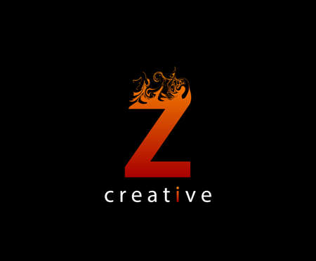Abstract Z Letter Flame Logo Icon Vector.のイラスト素材