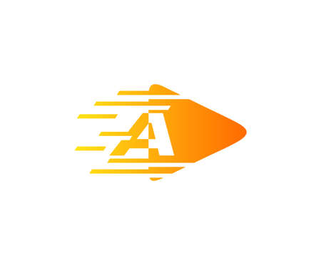 Abstract Geometry Initial Letter A Network Technology logo icon vector design concept.のイラスト素材