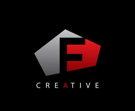 Abstract Initial Letter F Technology logo icon vector design concept.のイラスト素材