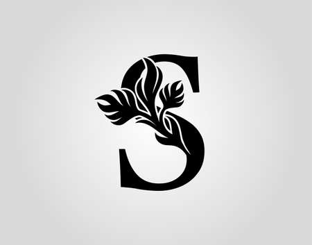 Initial letter S luxury beauty flourishes ornament logo vector template.のイラスト素材