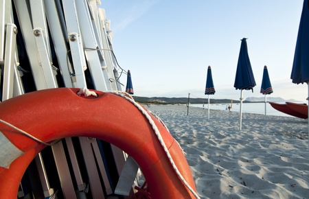 lifesaver on a beach の写真素材