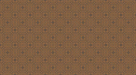 Abstract romanticism style seamless pattern with golden flowers on brownのイラスト素材