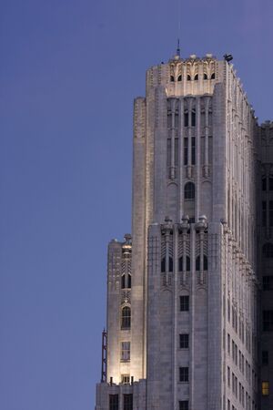 Skyscraper in San Francisco, California at dawnの写真素材