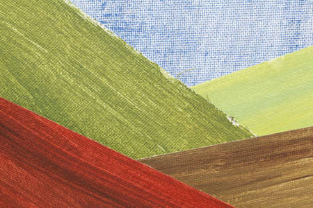mountain valley landscape abstract - a collage of painted art canvas pieces, created by  the...