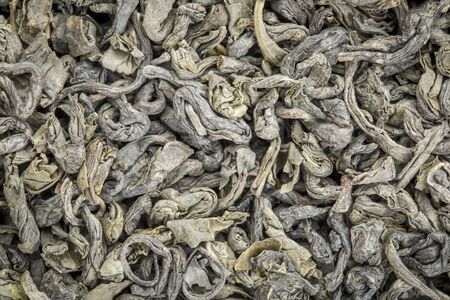 background texture of loose leaf young hyson (Lucky Dragon) green teaの写真素材