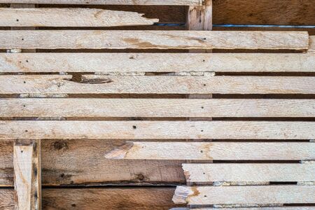 urban decay background - interior wall of abandoned house with wooden planksの写真素材