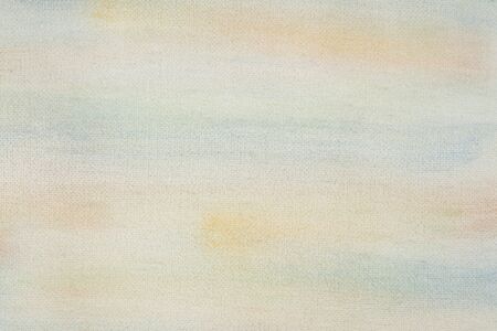 yellow, blue and green watercolor painted canvas textureの写真素材