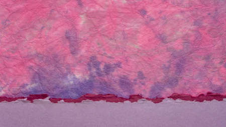 sunset or sunrise fantasy abstract landscape - a collection of colorful handmade marbled  and rag...