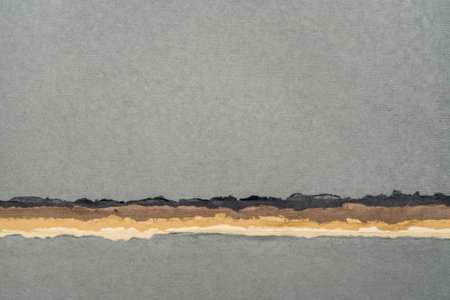 abstract landscape in earth tones - a collection of handmade Indian papers produced from recycled...