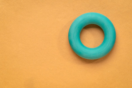 rubber ring - hand grip strength trainerの写真素材