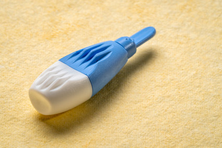 disposable mini lancet for blood finger testingの写真素材