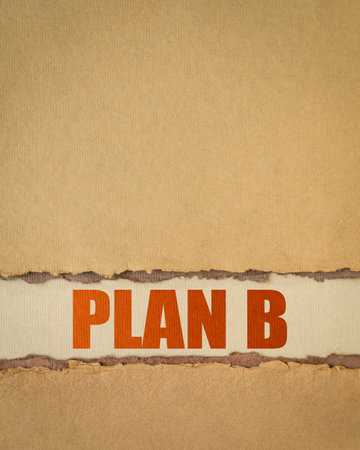 plan B - words on art paper, change of business or personal plans and goalsの写真素材