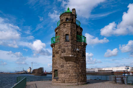 Pier tower in Bremen on the Weserの写真素材
