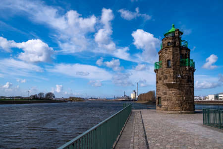 Pier tower in Bremen on the Weserの写真素材