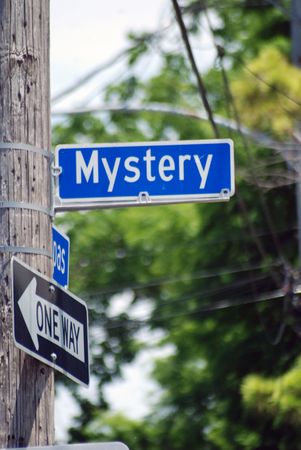 It's a mystery street sign.の写真素材