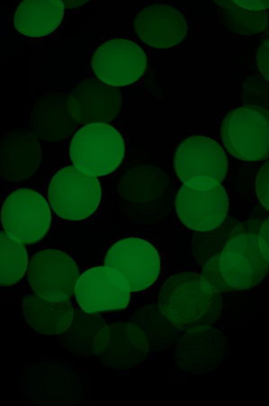 Abstract green color bokeh backgroundの写真素材