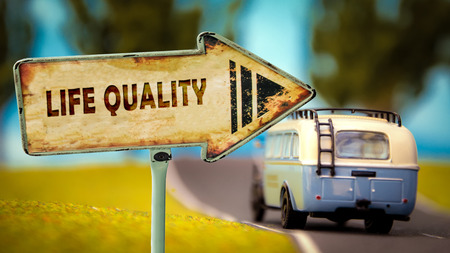 Street Sign Life Qualityの写真素材