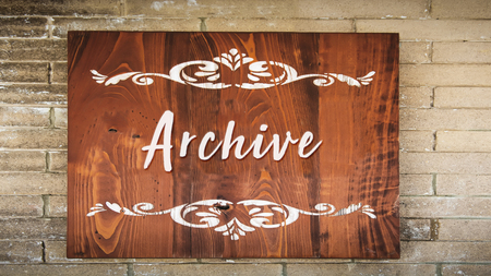 Street Sign to Archiveの写真素材