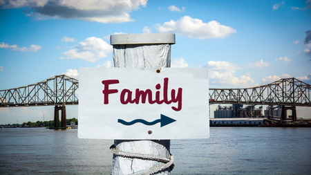Street Sign to Familyの写真素材