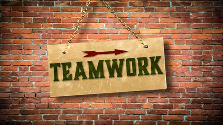 Street Sign to Teamworkの写真素材