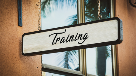 Street Sign to Trainingの写真素材