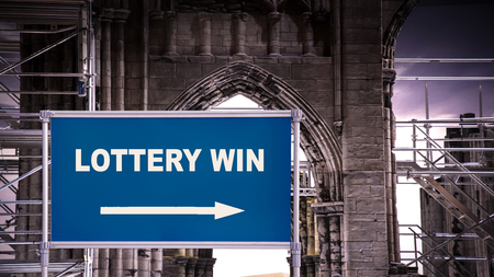Street Sign Lottery Winの写真素材